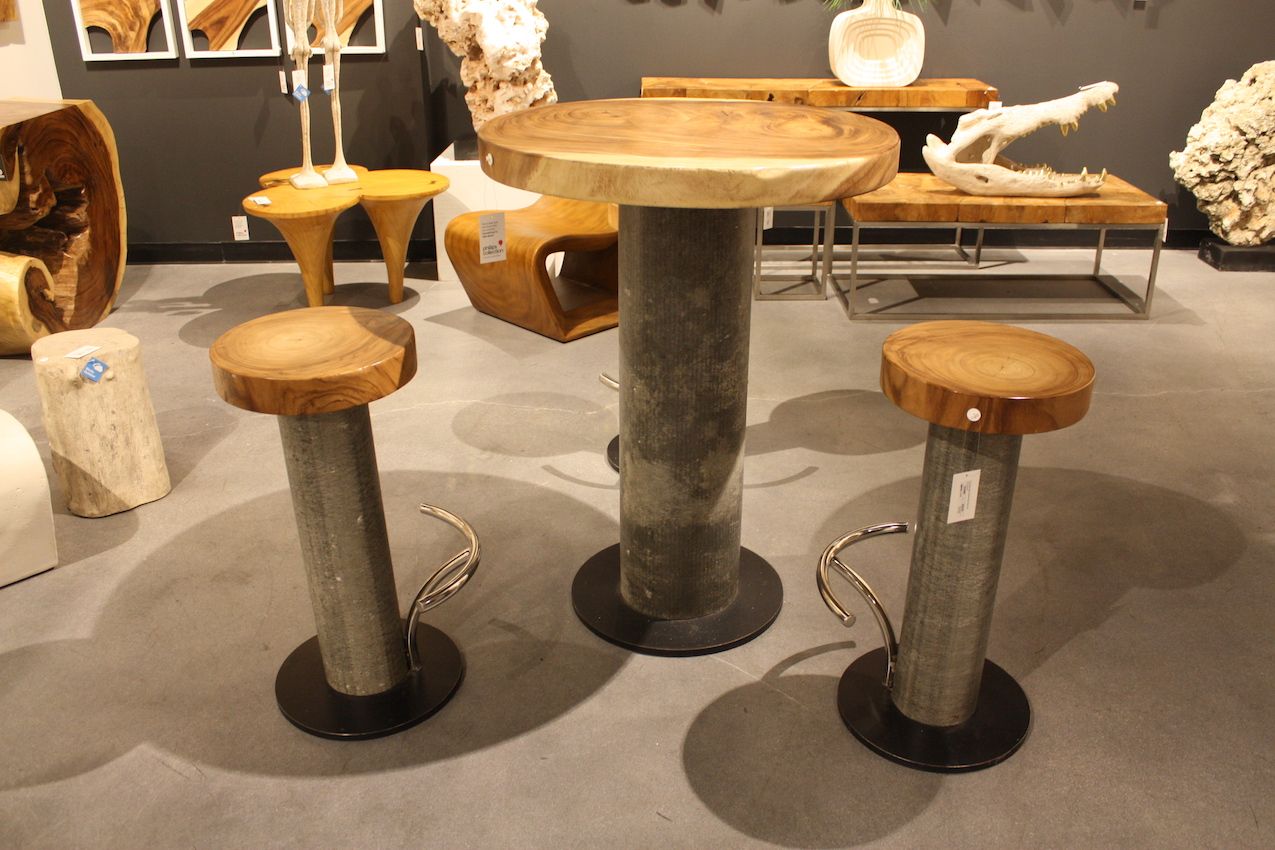 Lots of metal and slab wood are also a good combination for an industrial space.