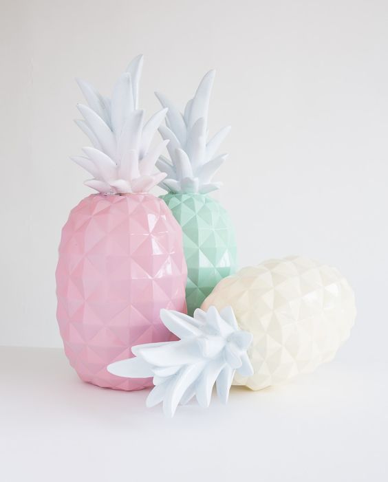 Pineapple mint and pink colors