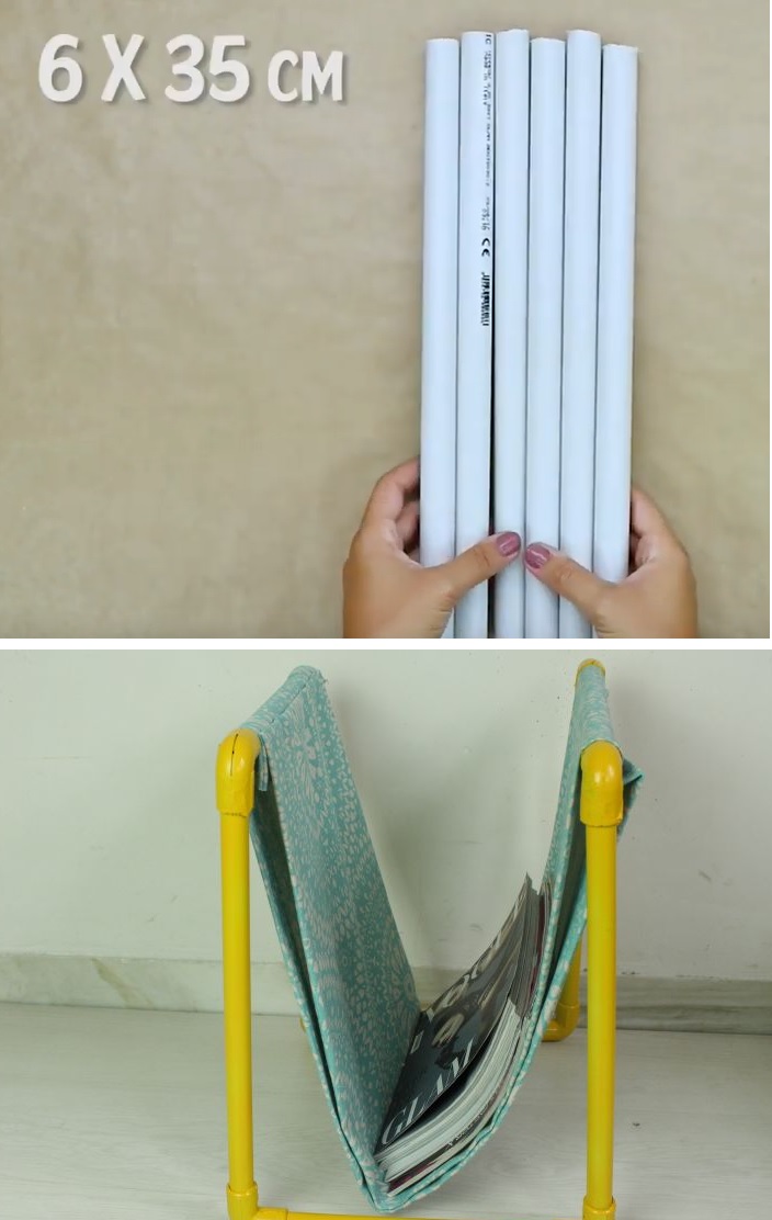 Pivc pipes holder magazine