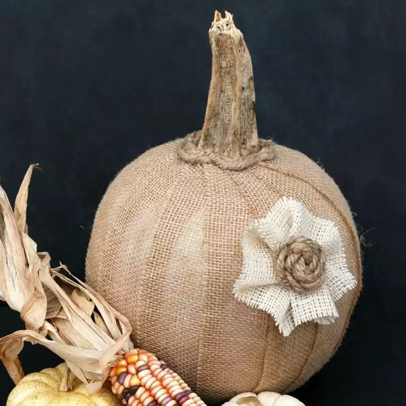 Plastic pumpkin from bucket