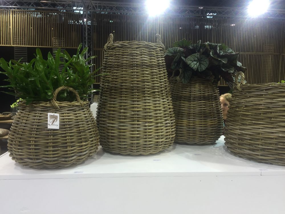 Platers from wicker baskets