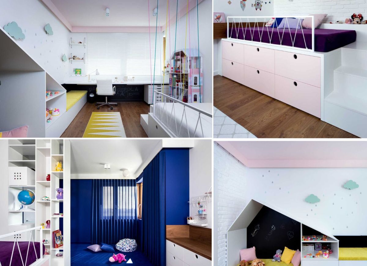 Playful room designed for kids