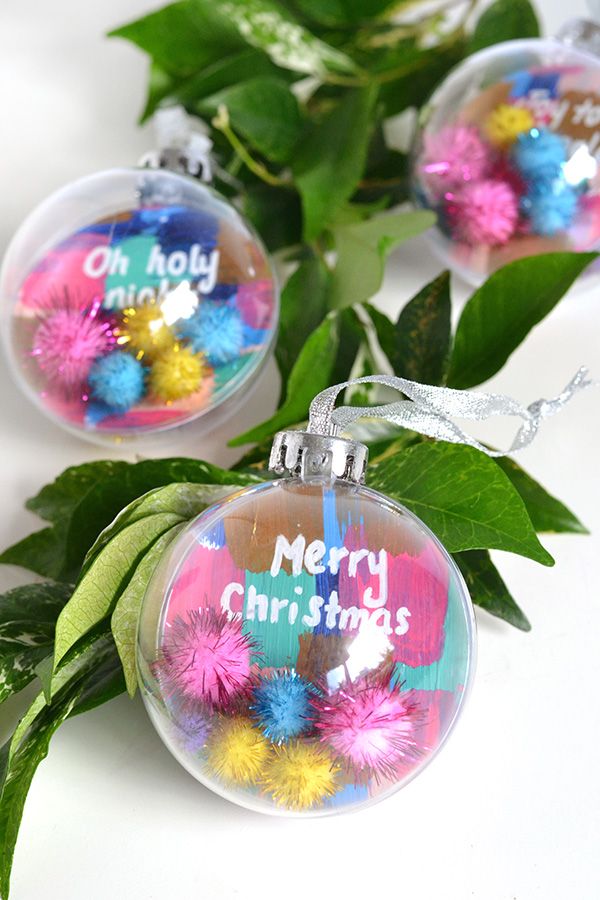 Pom pom quote ornaments
