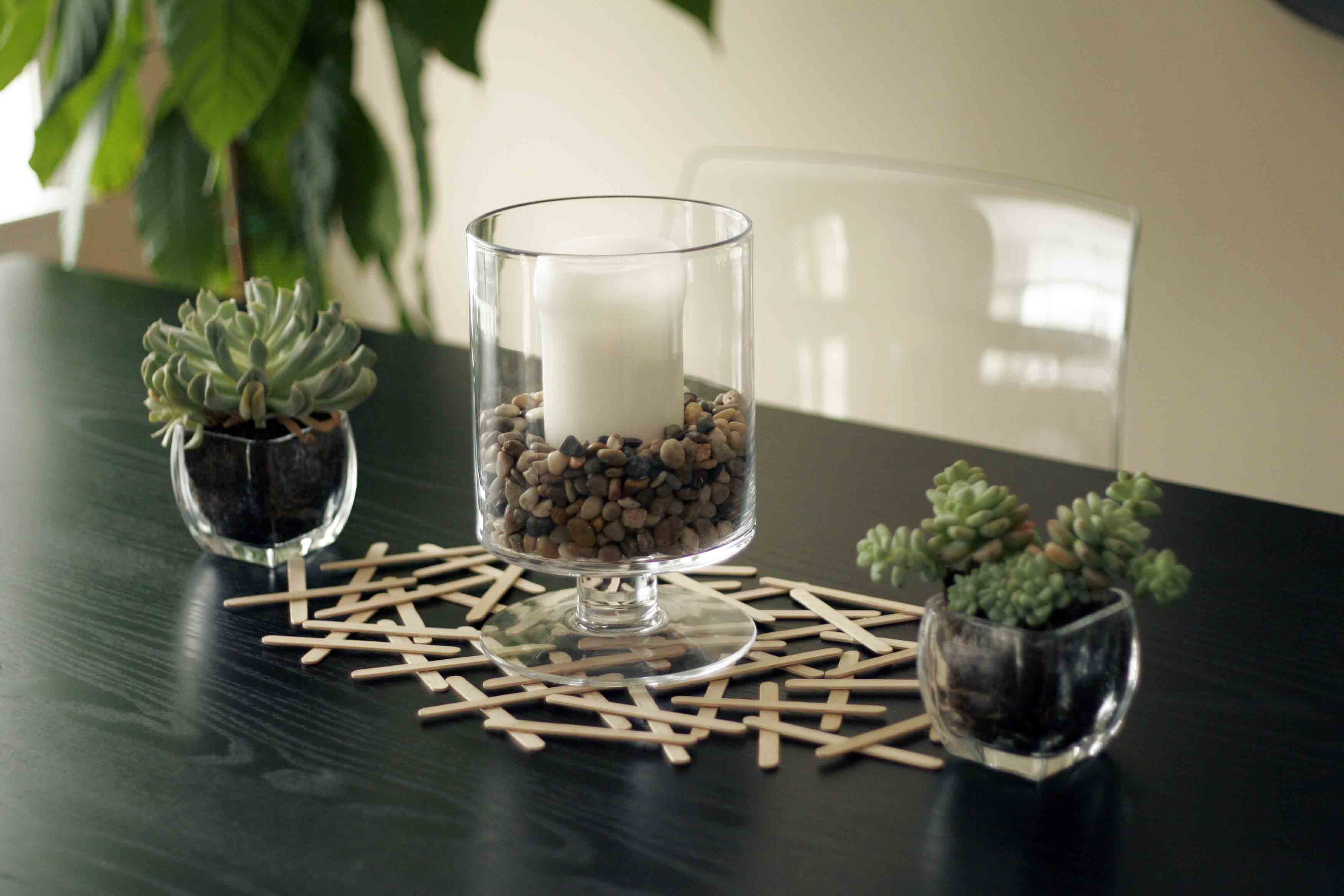 Popsicle stick centerpiece