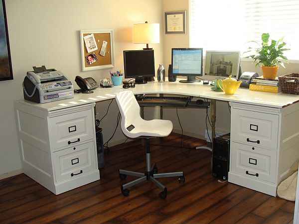 Pottery Barn inspired desk transformation