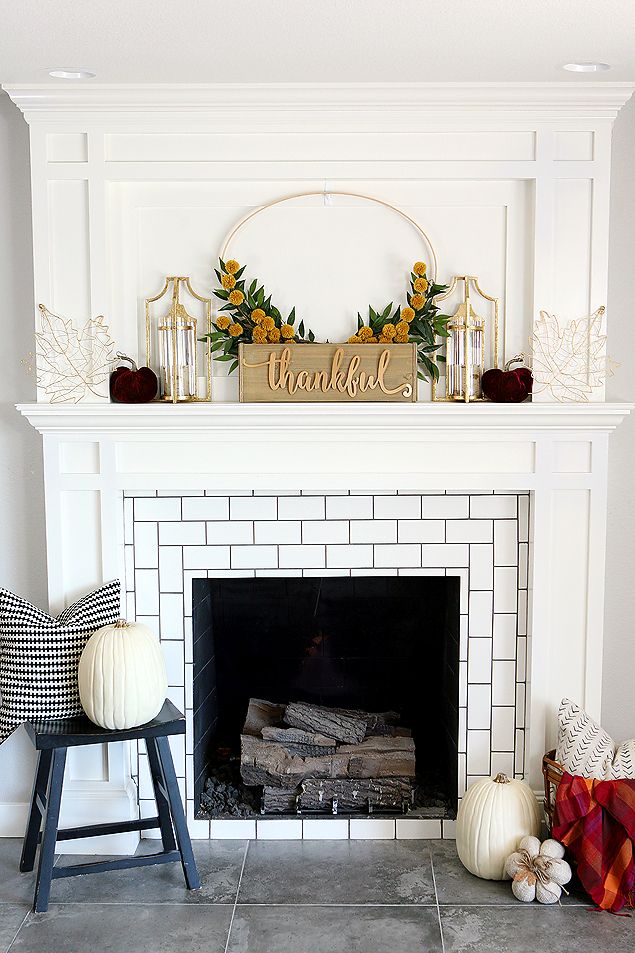 Pretty Fall Mantel