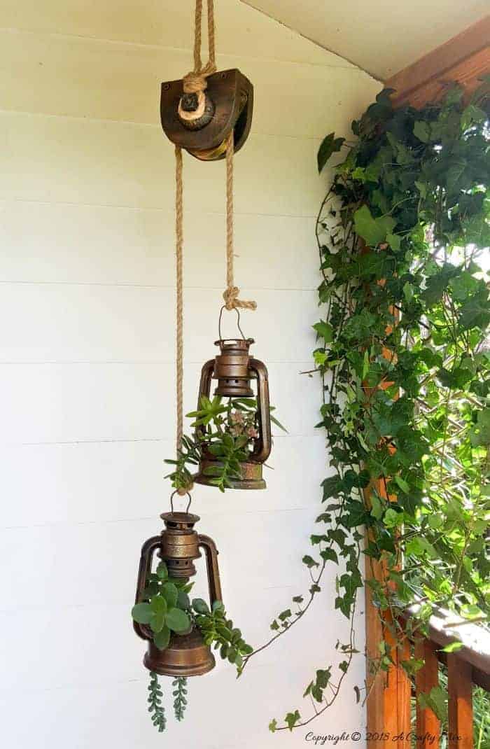 Pulley hanging lights