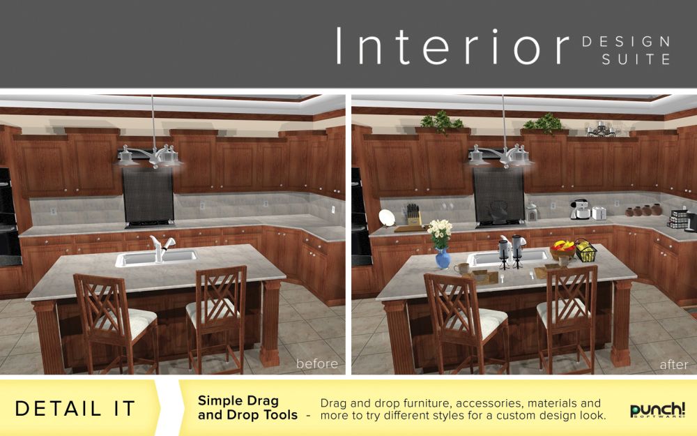 Punch interior design app to draw