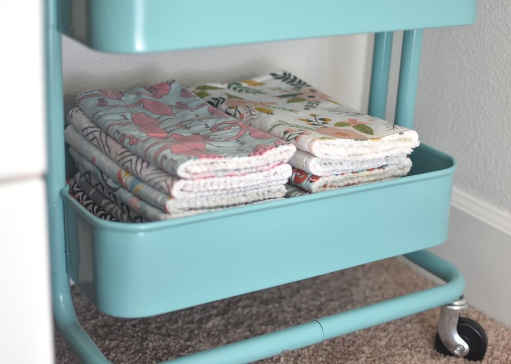 RÅSKOG utility bar cart for nursery organization