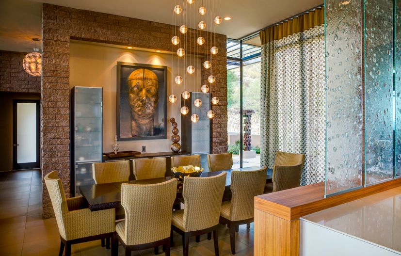 Rain glass panels for dividers