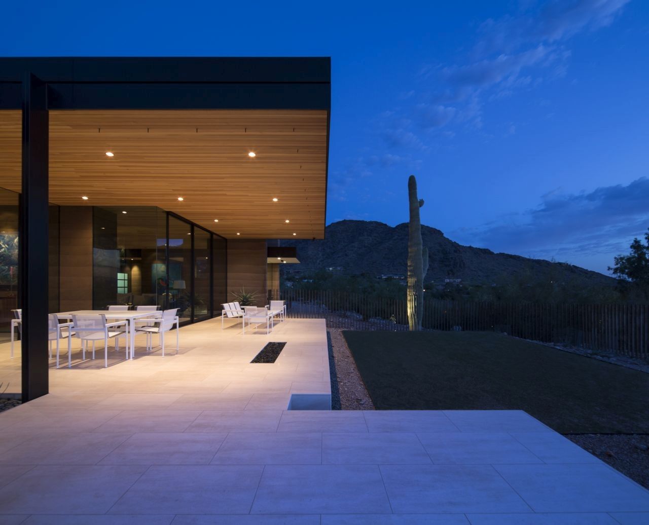 Rammed Earth Modern project porch