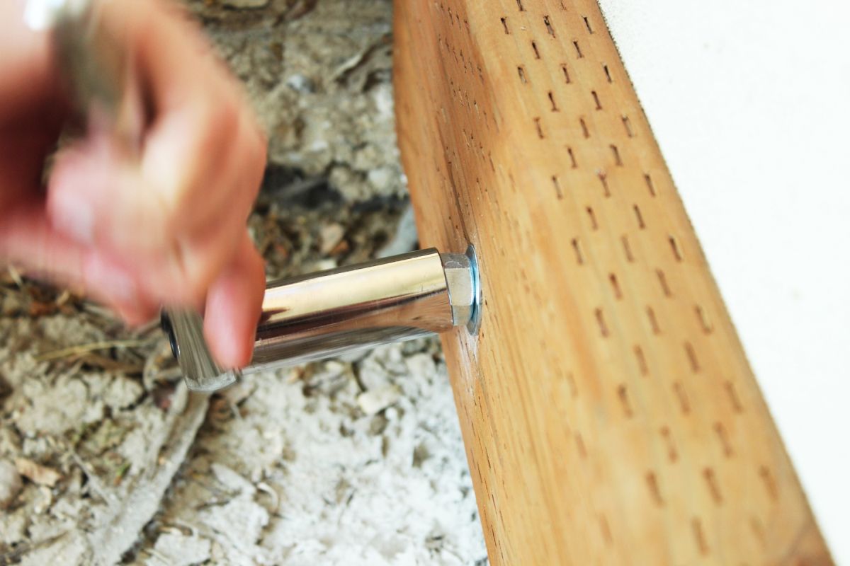 How to Mount a Deck Frame to Concrete Foundation 15