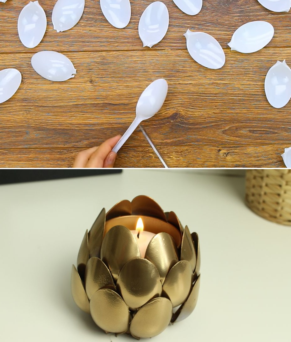 Recycling old plastic spoons
