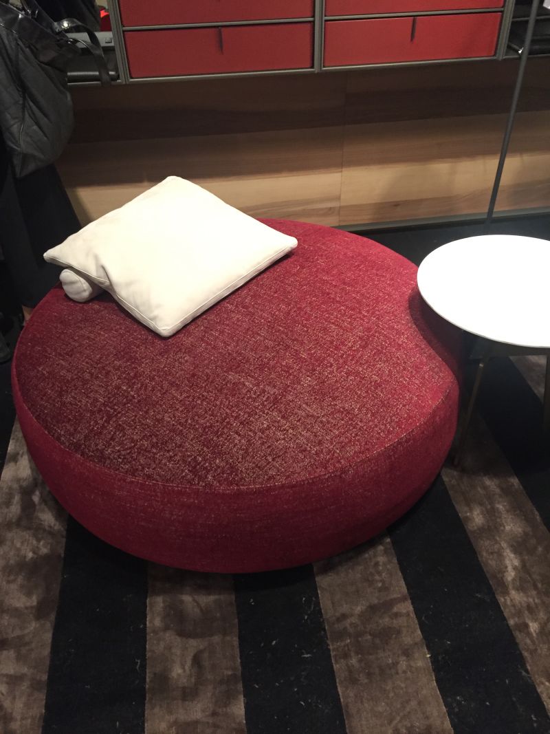 Red large ottoman