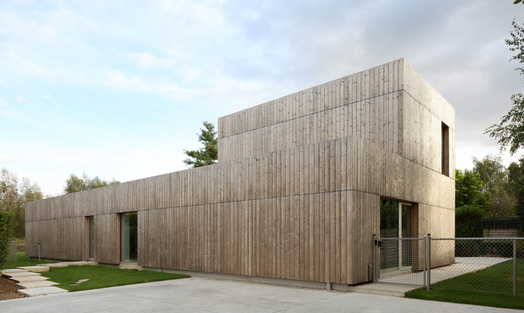 Renovated 1960s bungalow in Belgium exterior