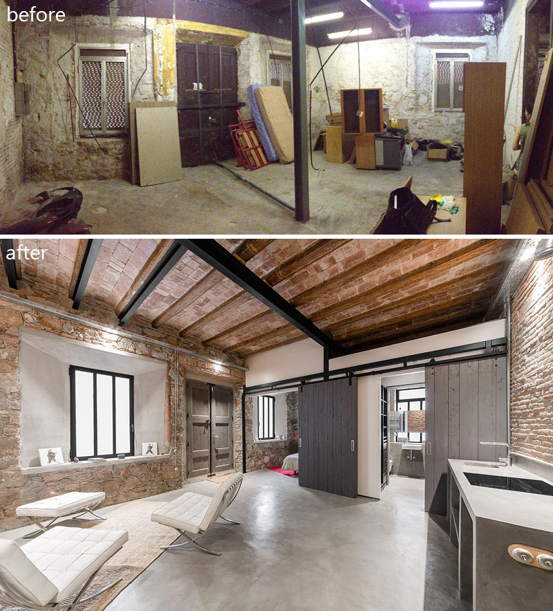 Renovated home transformation before and after