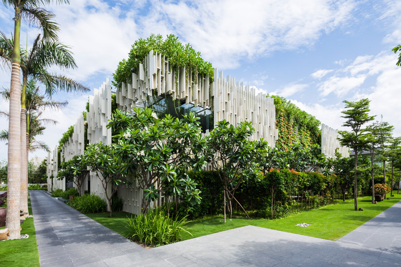 Resort Spa Covered with Plants street view