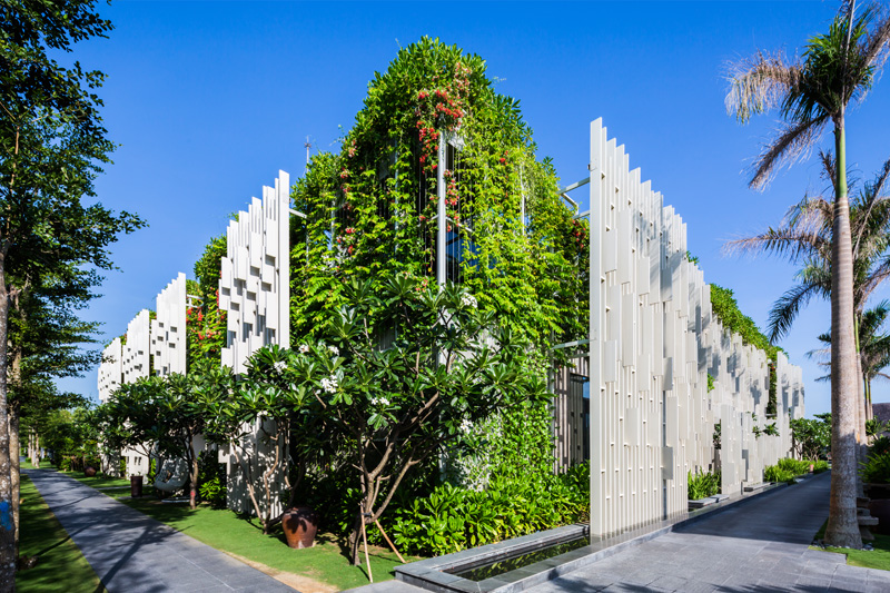 Resort Spa Covered with Plants