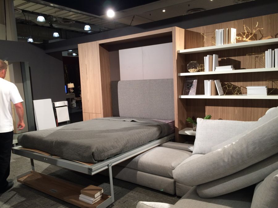 Resource furniture at ICFF 2015 - Space saving furniture demo open