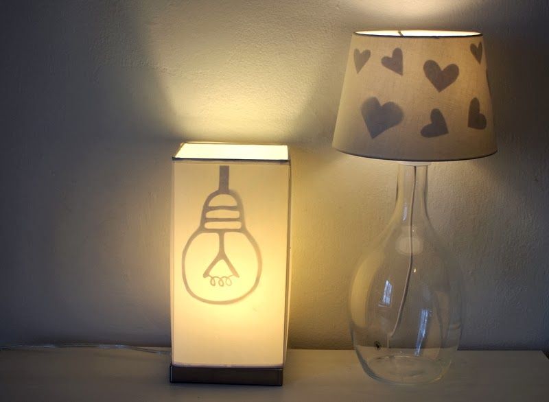 Reveal hidden lampshade silhouettes DIY