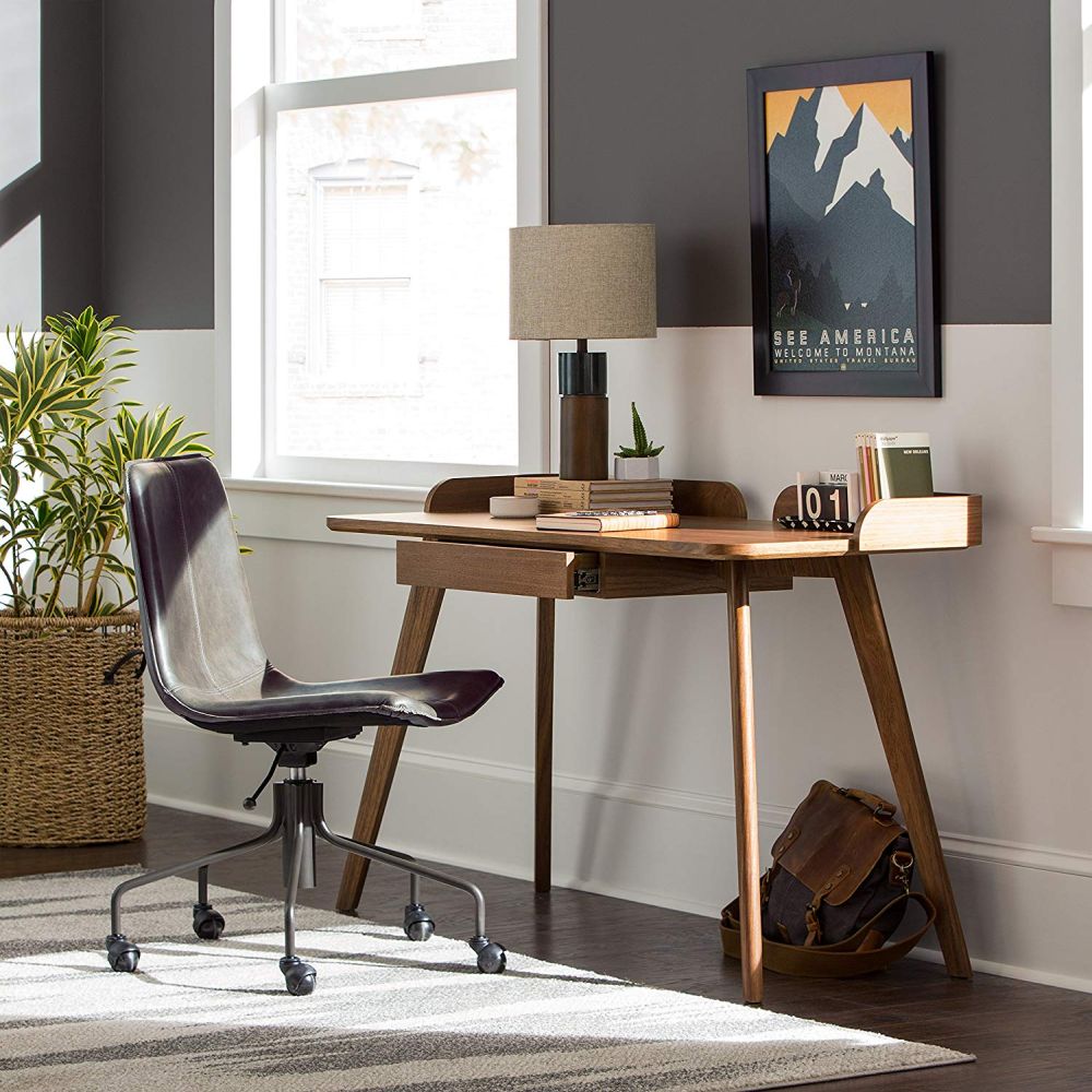 Rivet Mid-Century Curved Wood Table