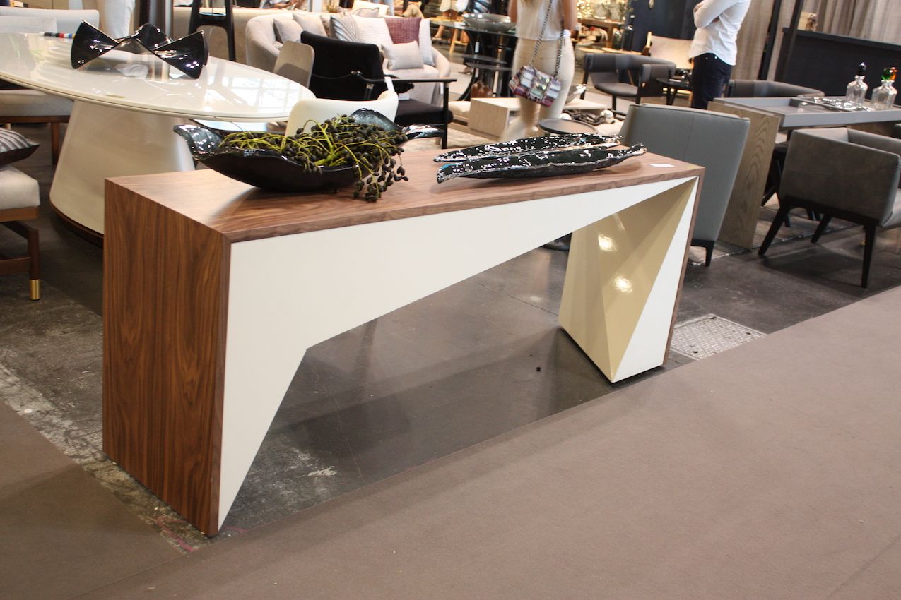 Fans of modern furniture will like this angular console.
