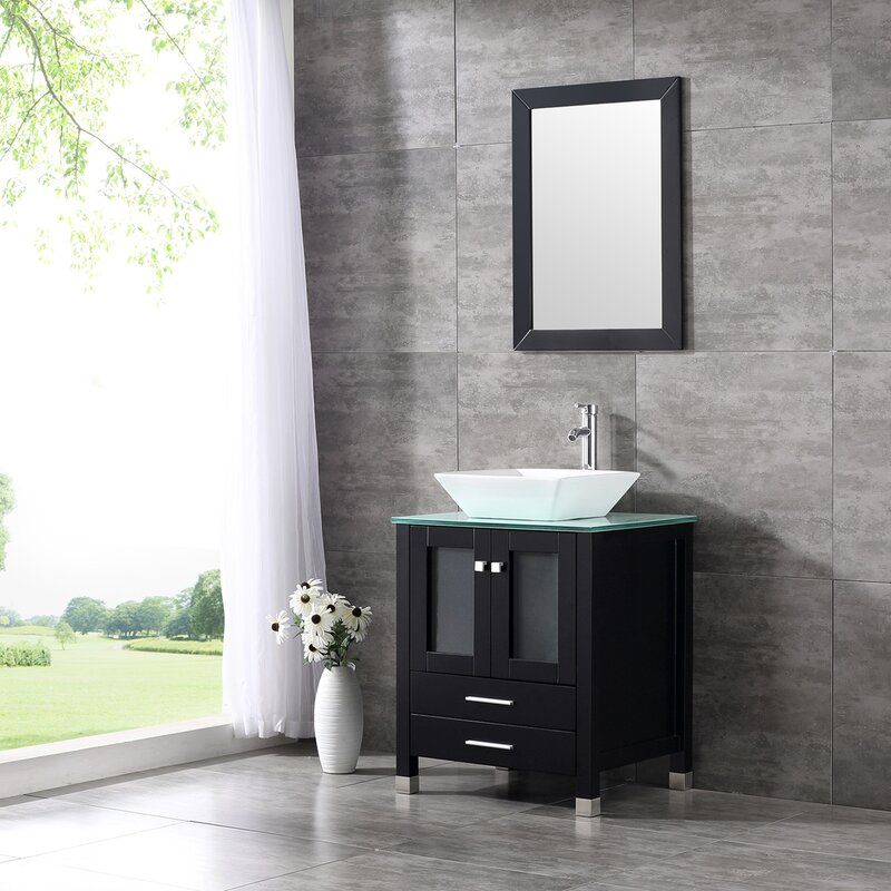 Rodarte Single Bathroom Vanity Set with Mirror