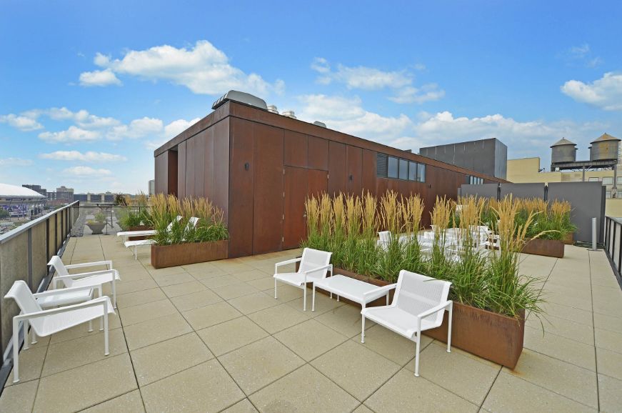 Rooftop corten planters