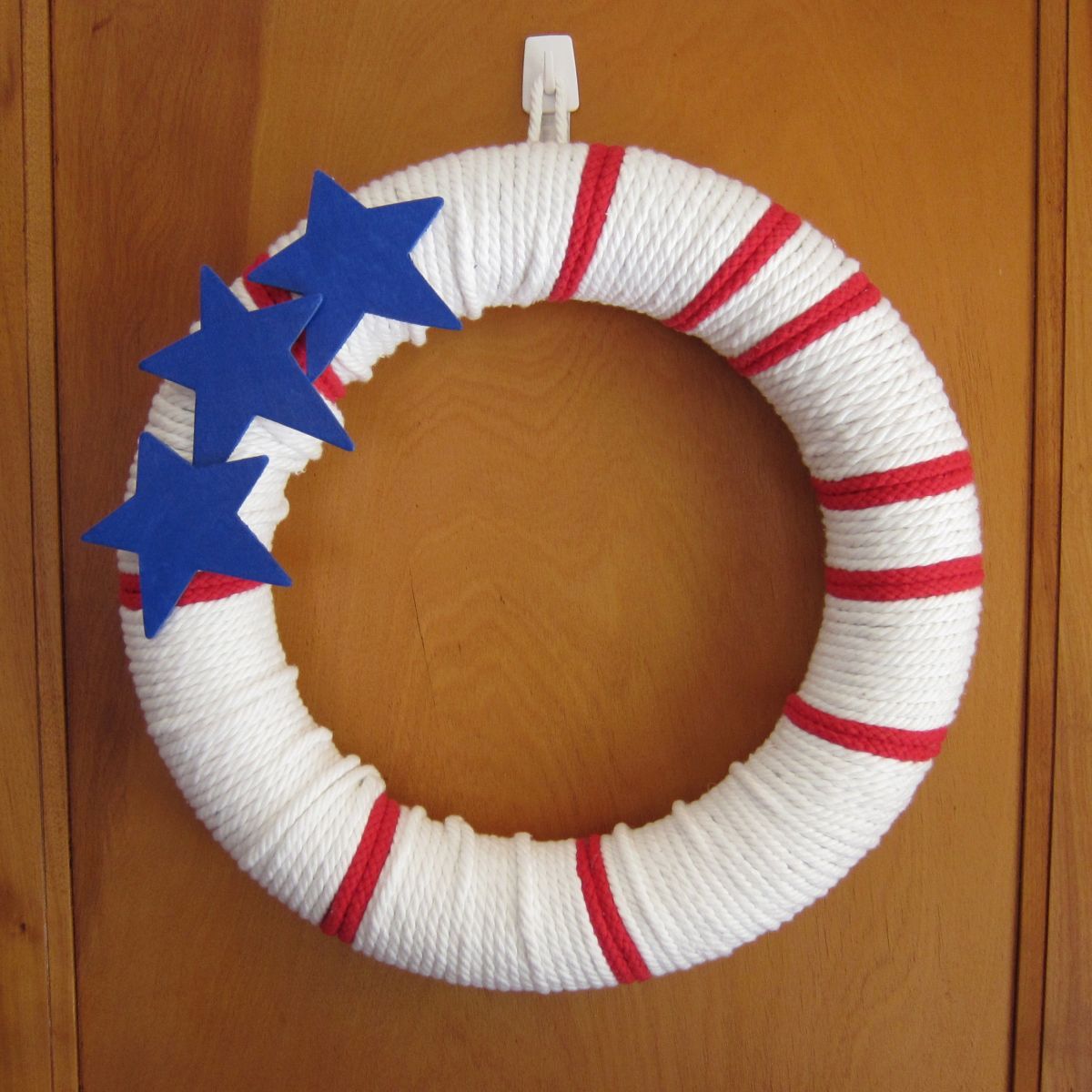 Rope wrapped 4th of july wreath