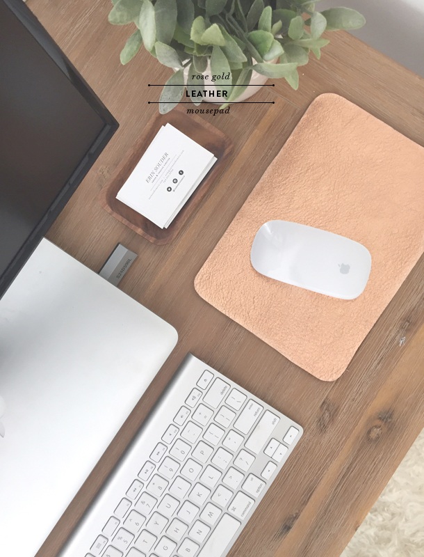 Rose gold mouse pad