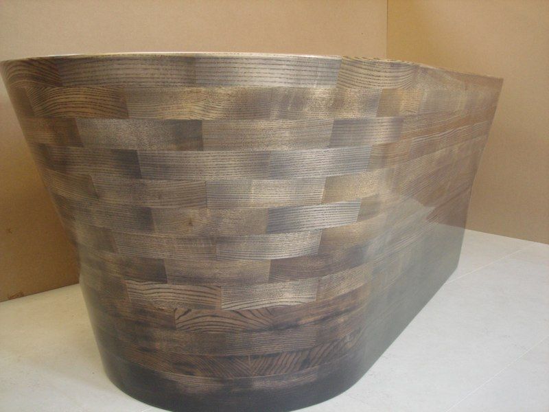 Rosemarie wooden bathtub by Wooden Baths Ltd top