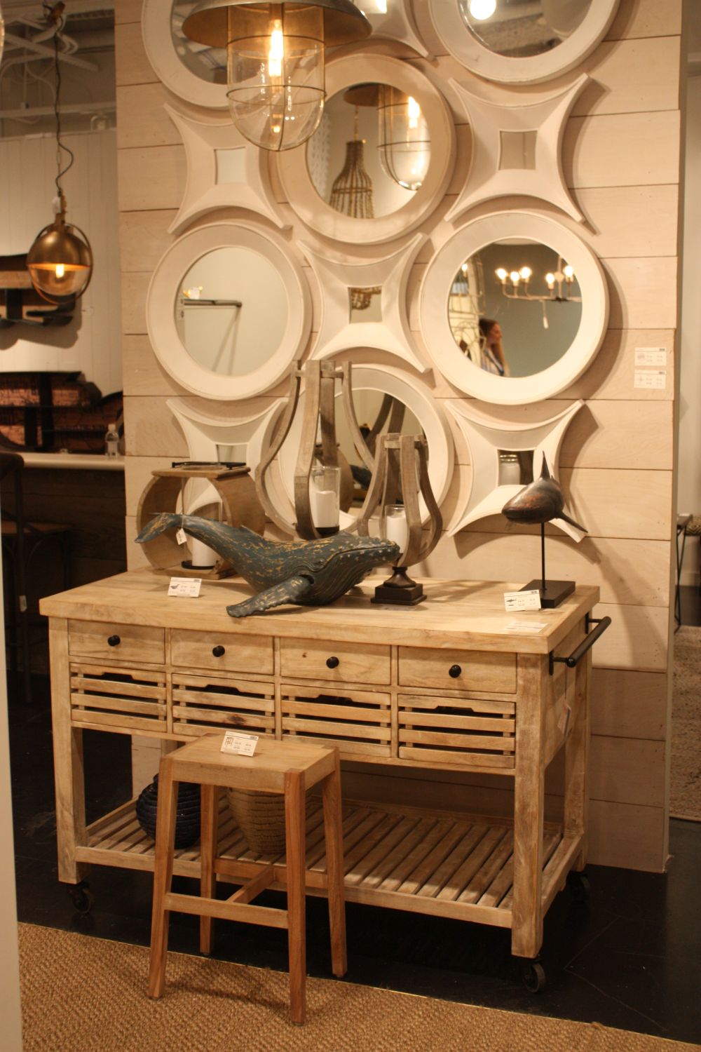 Round white mirror frames