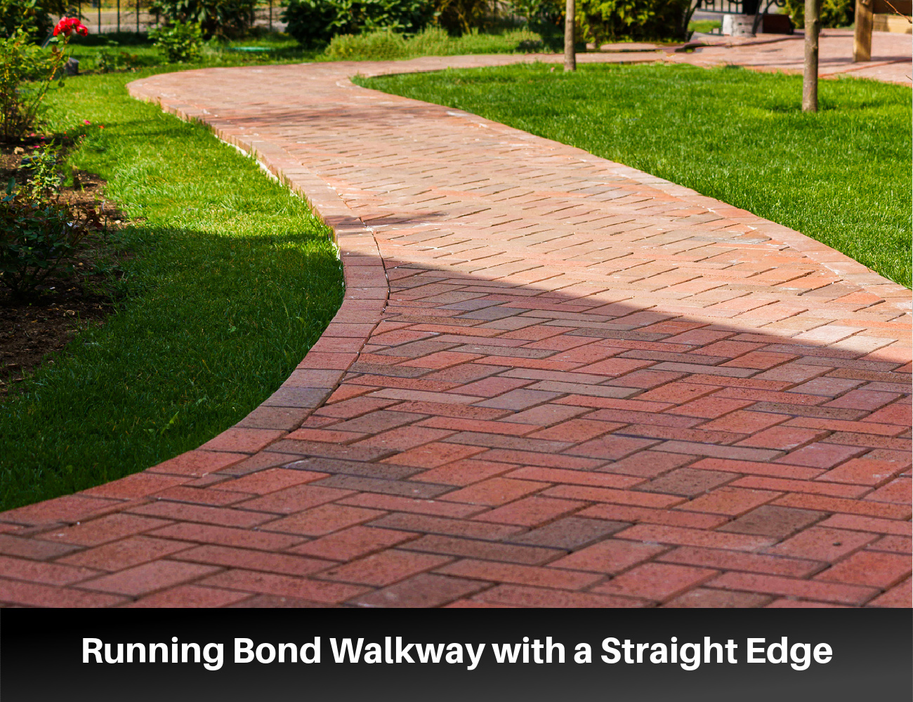 Running Bond Walkway with a Straight Edge