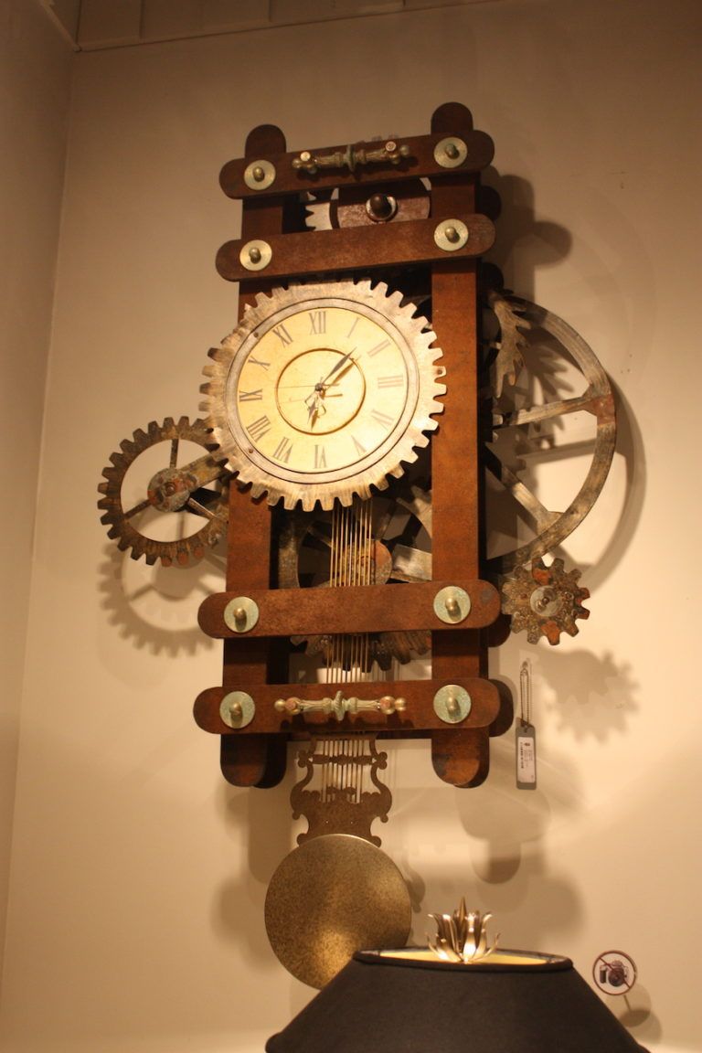 Rusted metal is a very appropriate finish for industrial decor accents.