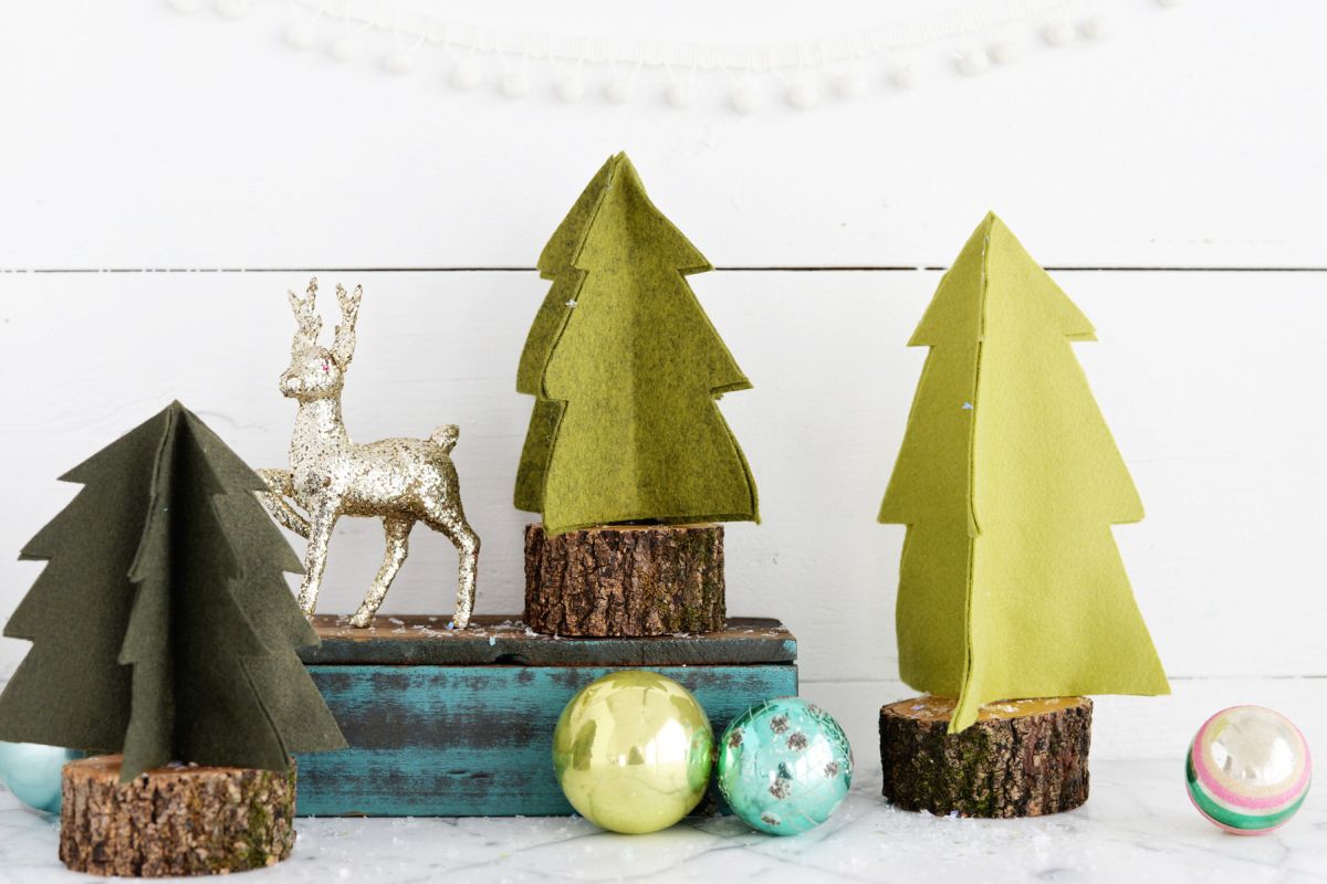 Rustic Felt Christmas Trees