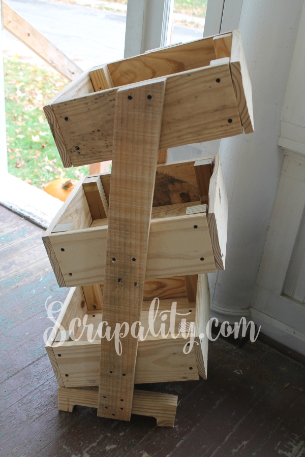 Rustic Potato Bin Made Using One Pallet