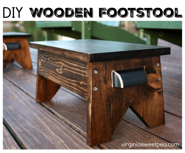 diy stool Rustic Wooden Footstool