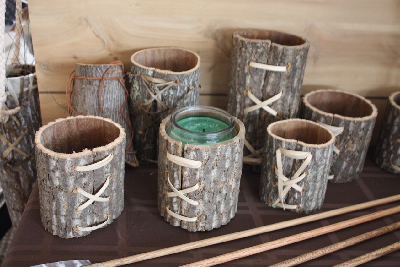 Rustic and charming, these cups are a little bit of nature fit for any decor.