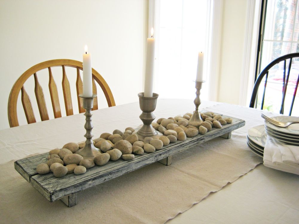 rustic wood pallet farm house centerpiece