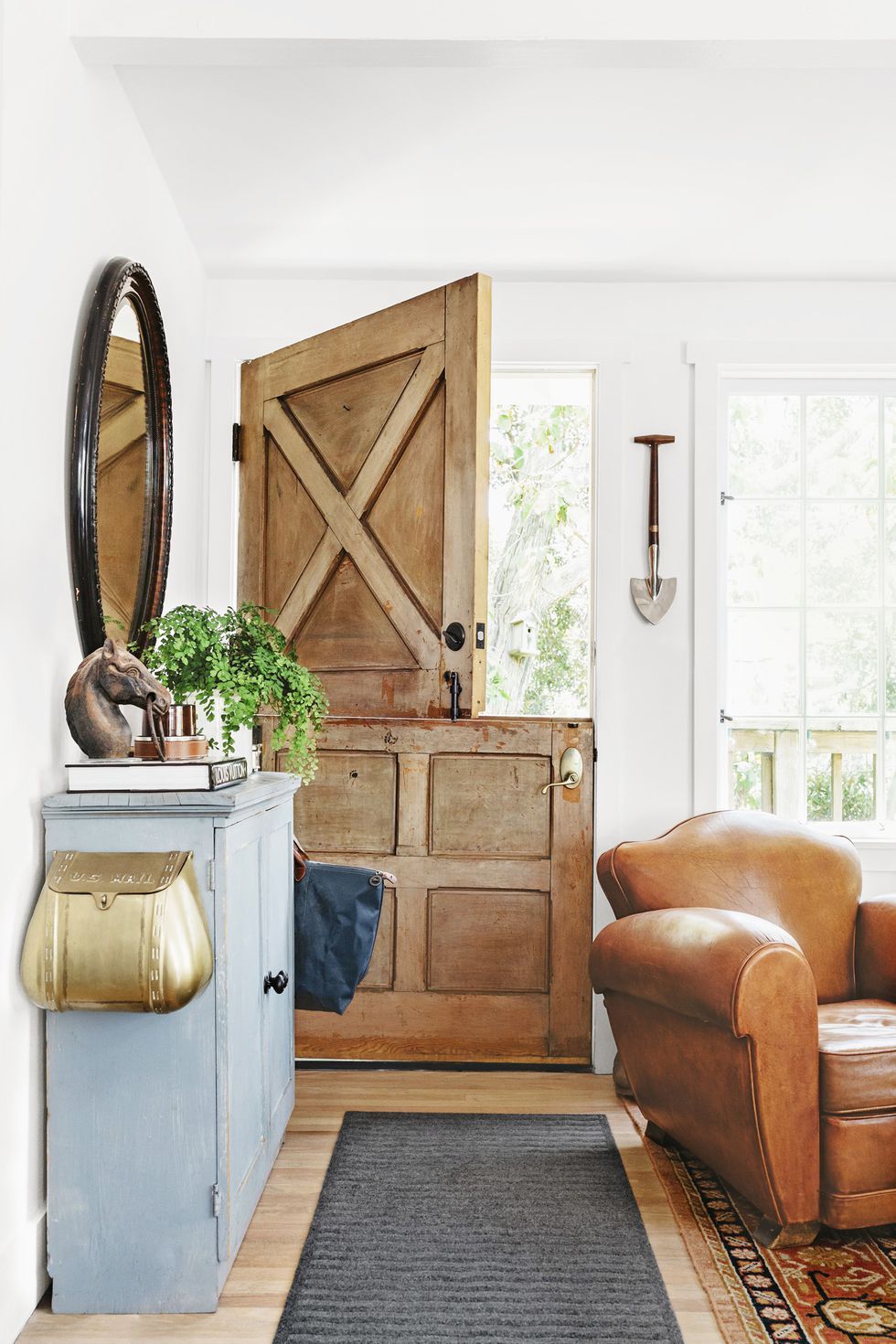 Rustic farmhouse front door