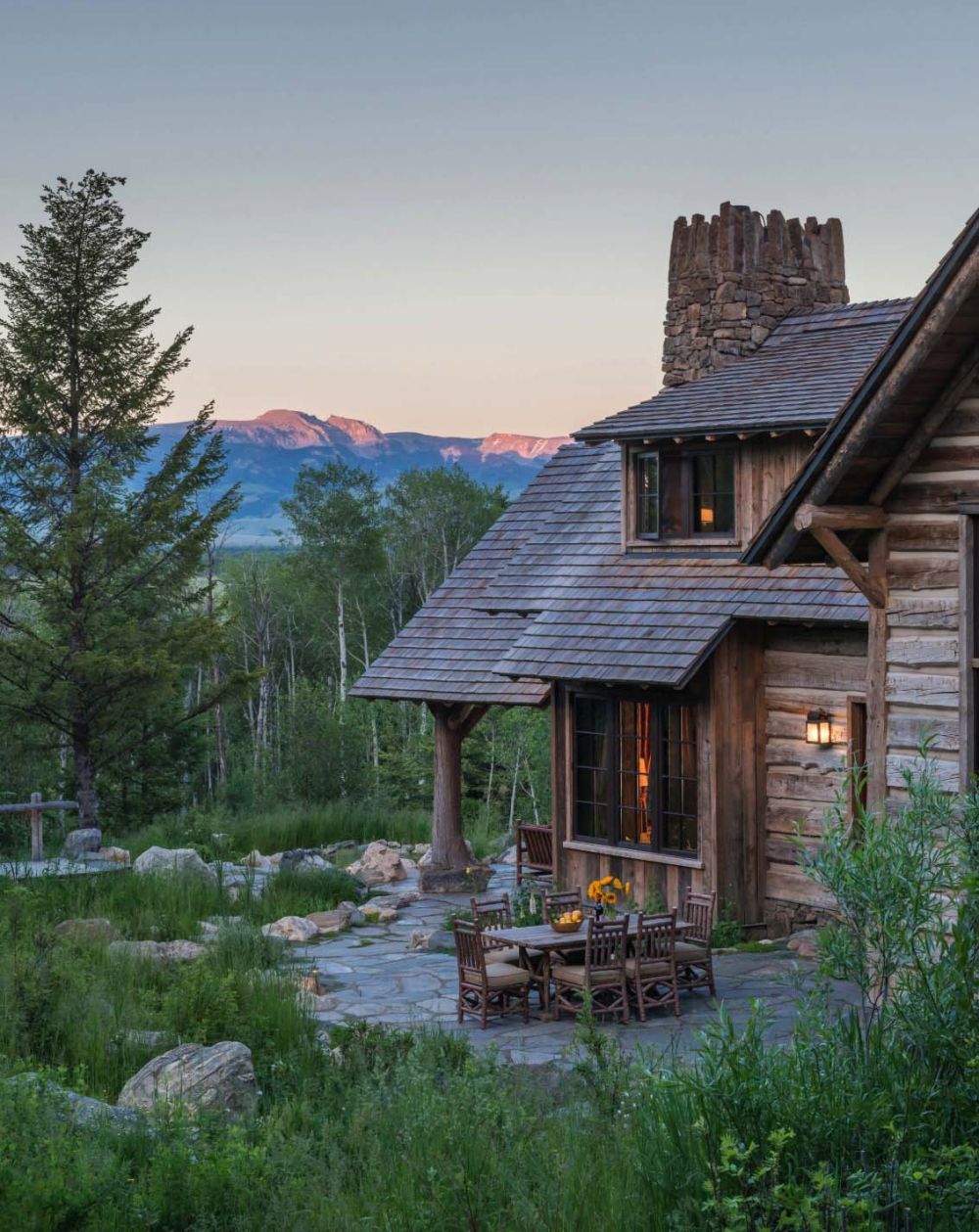 Outdoor space is natural and rustic.