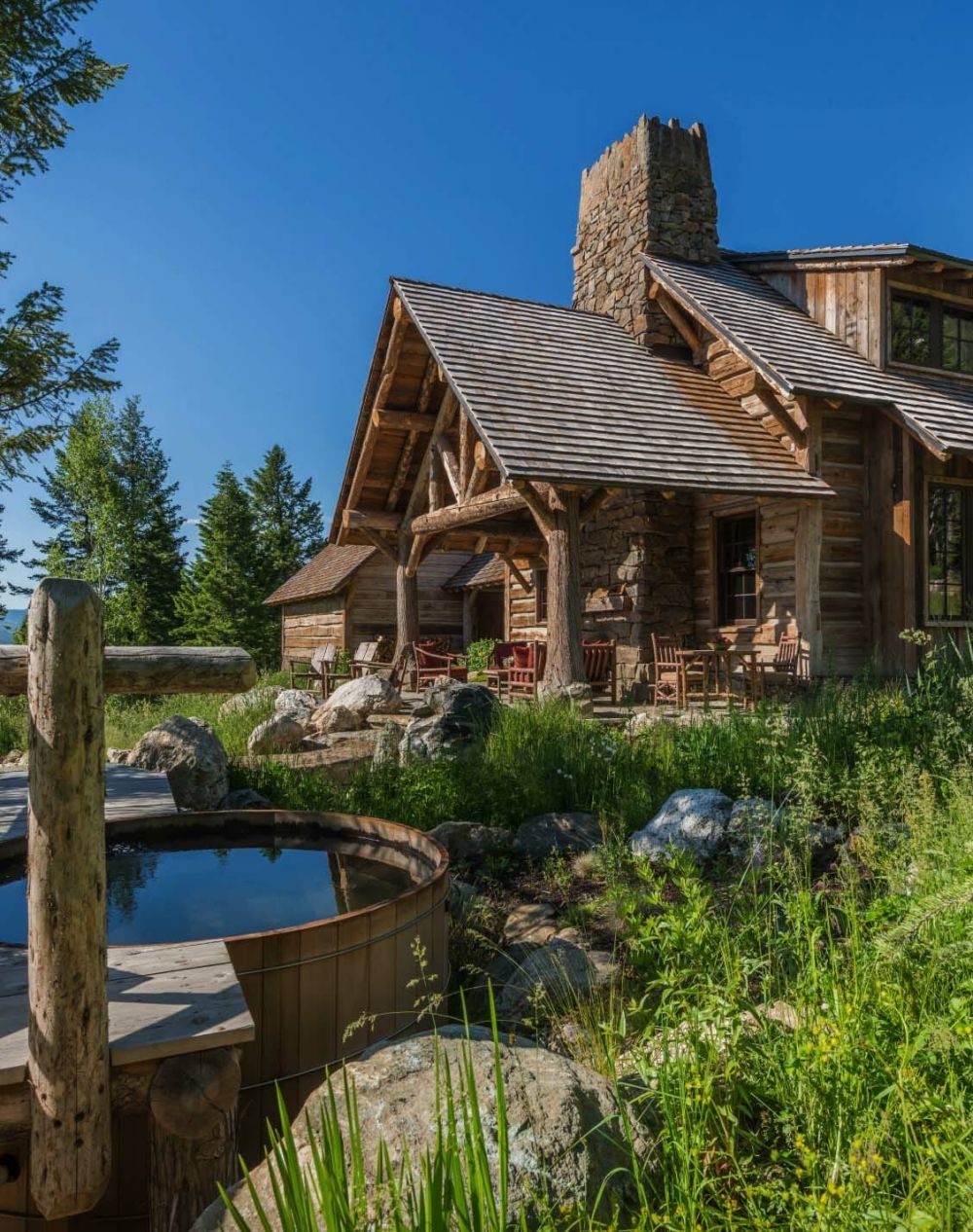Natural, fuss-free landscaping is a must on this type of property.