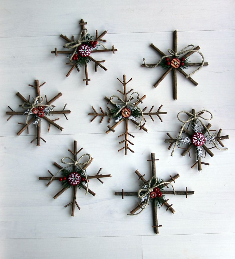 Rustic snowflakes