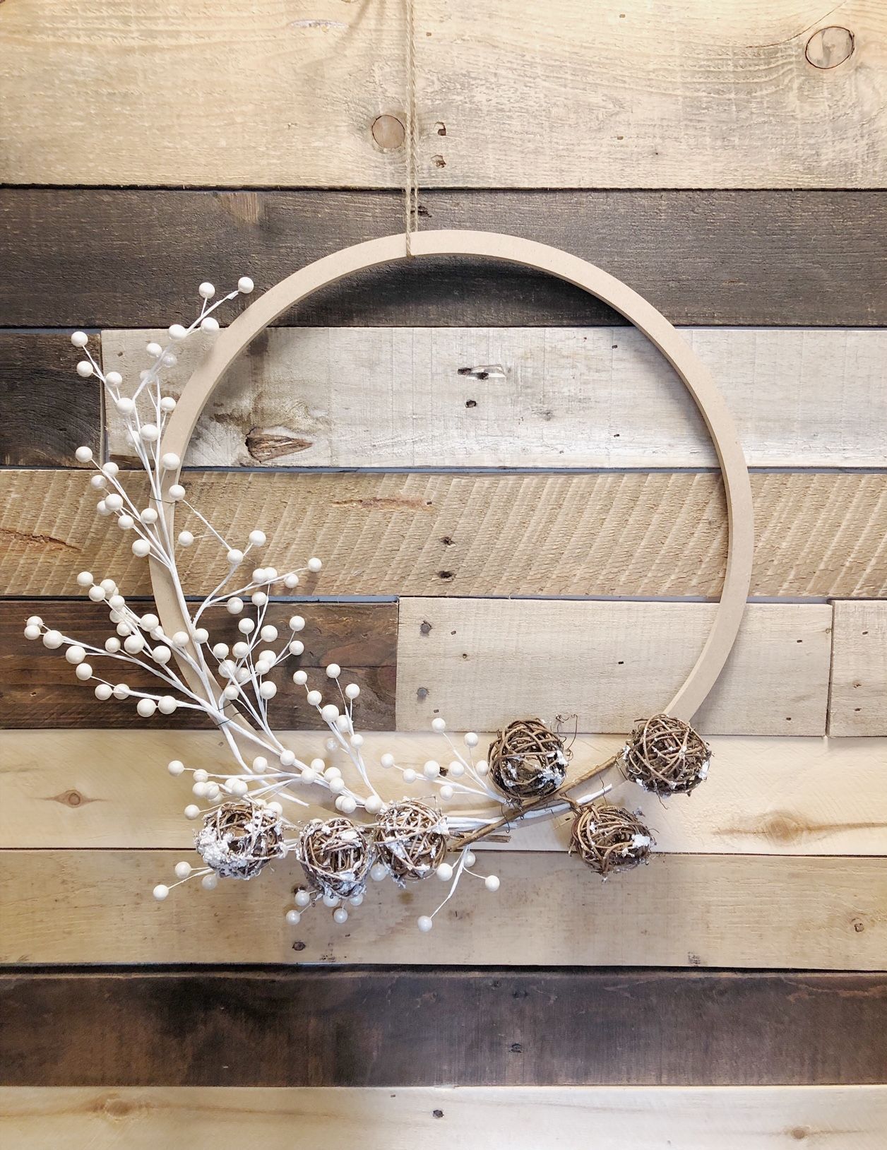 Rustic style christmas Wreath