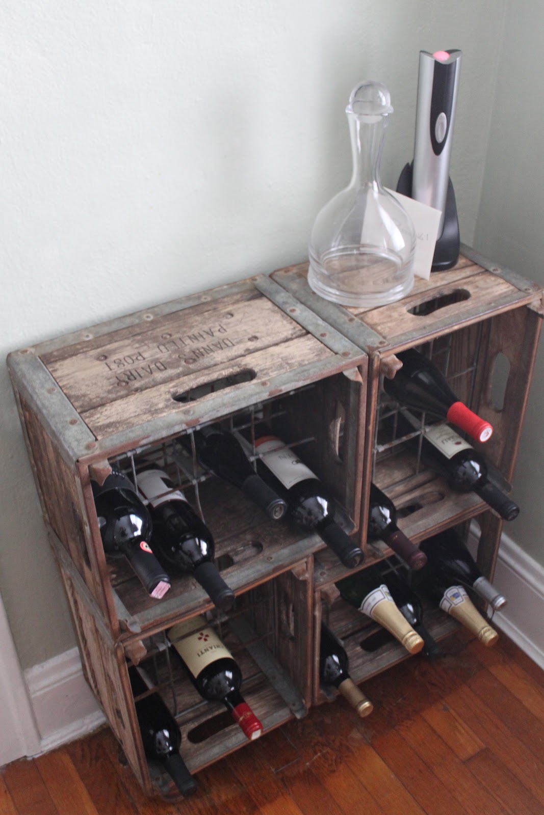 Rustic wine charm for a wine rack