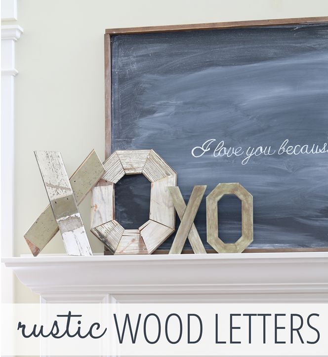 Rustic wood Letters