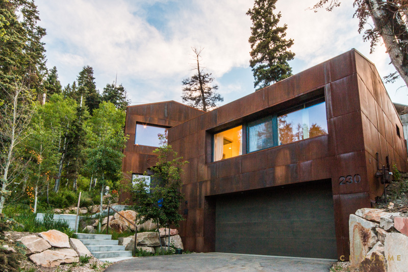 Rusty Weathering Steel Covers This Mountain House In Utah Design