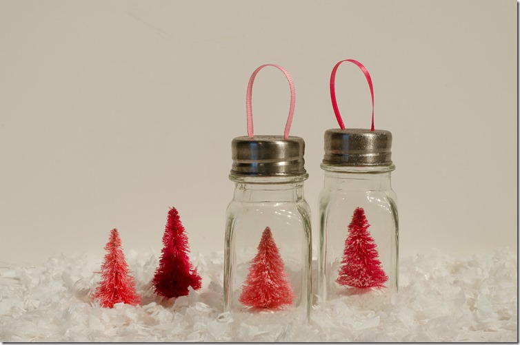 Salt shakers miniature christmas decorations