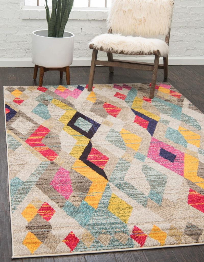 Santa Fe Rug multicolor geometric pattern