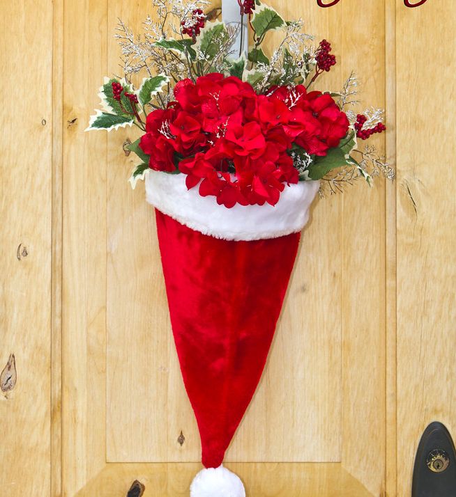 Santa claus hat door hanging